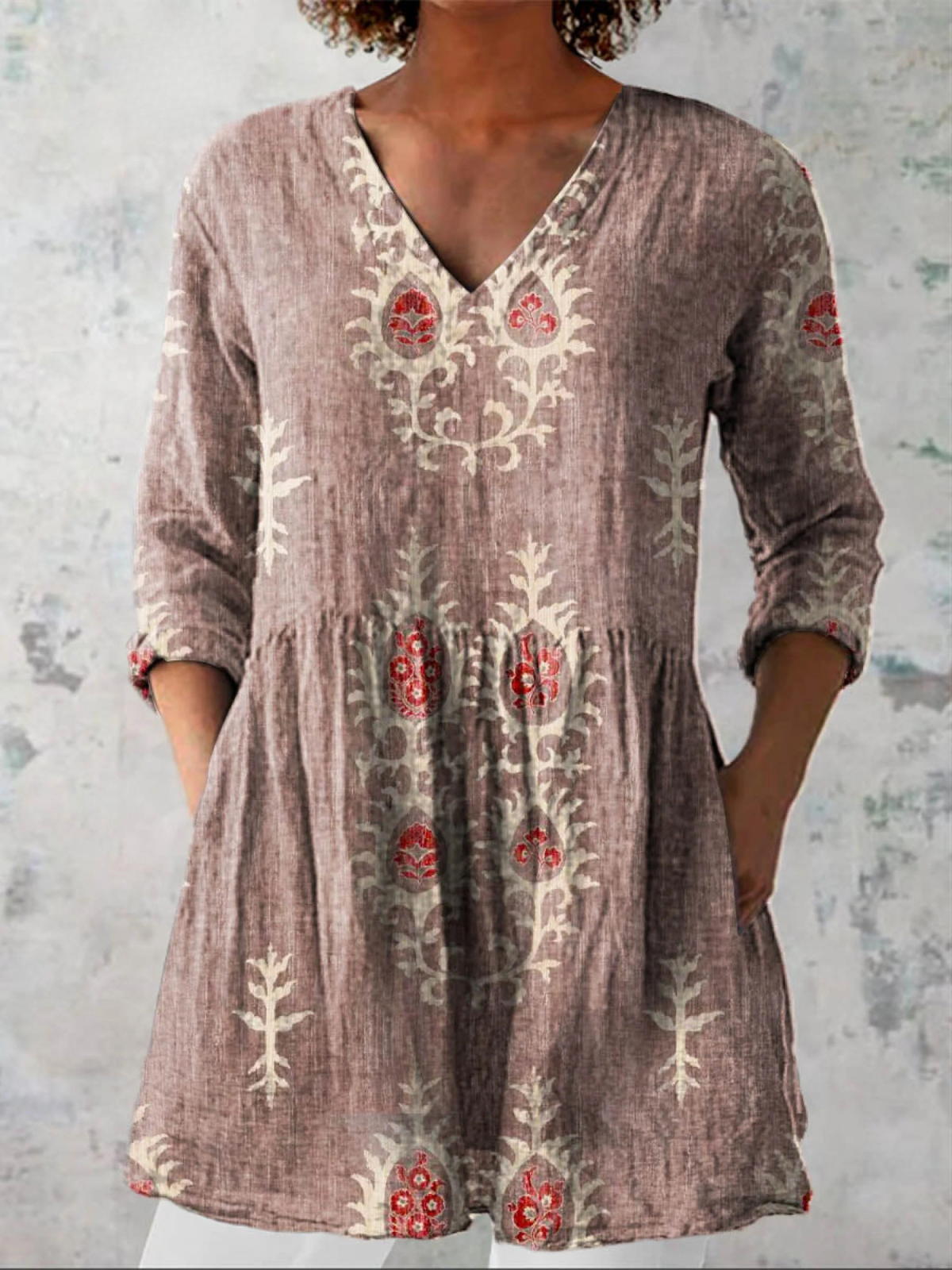 Elise | Blusa Lunga con Scollo a V