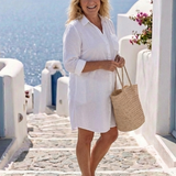 Joséphine | Vestido Camisero con Cuello y Manga Larga