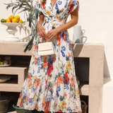 Savannah | Abito Midi Floreale Plissettato