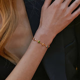 Bracciale con cuori colorati