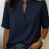 Élise | Blusa a Maniche Corte con Scollo a V