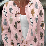 Rita™ | Cardigan con Fantasia Gatto