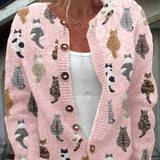 Rita™ | Cardigan con Fantasia Gatto