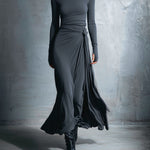YASMINA | ABITO MAXI CON ALLACCIATURA LATERALE
