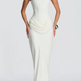 Luna · Vestito maxi con scollo quadrato