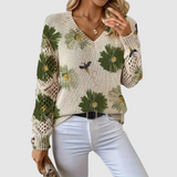 Meda - Maglione elegante con motivo floreale