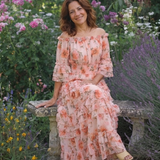 Rosalie | Abito Maxi Floreale con Spalle Scoperte