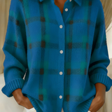 Corinne | Cardigan Donna a Quadri con Bottoni