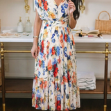 Savannah | Abito Midi Floreale Plissettato