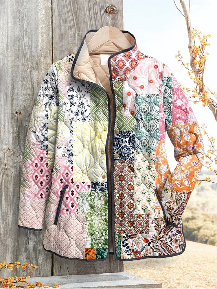 GWENDOLYN | GIACCA TRAPUNTATA FLOREALE ELEGANTE
