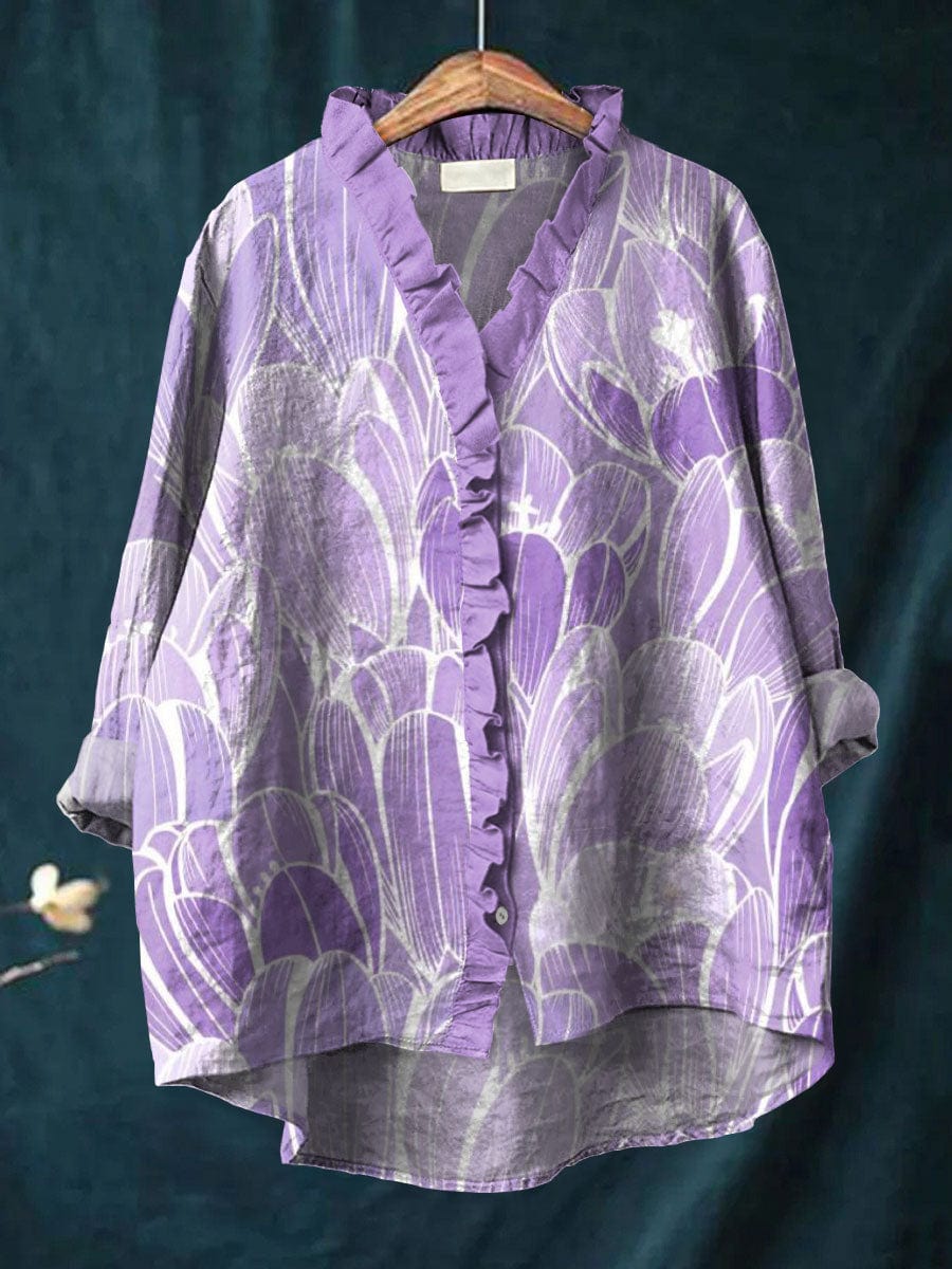 ISMARA | BLUSA FLOREALE LILLA