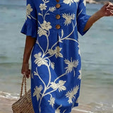 Abito casual da donna con stampa floreale
