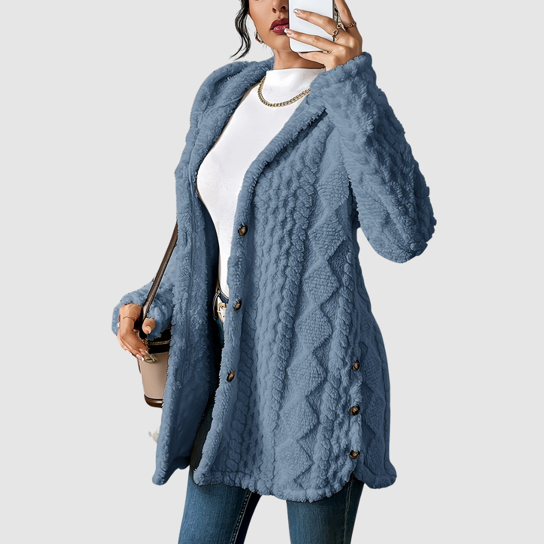 Štěpánka - Cardigan peluche con cappuccio