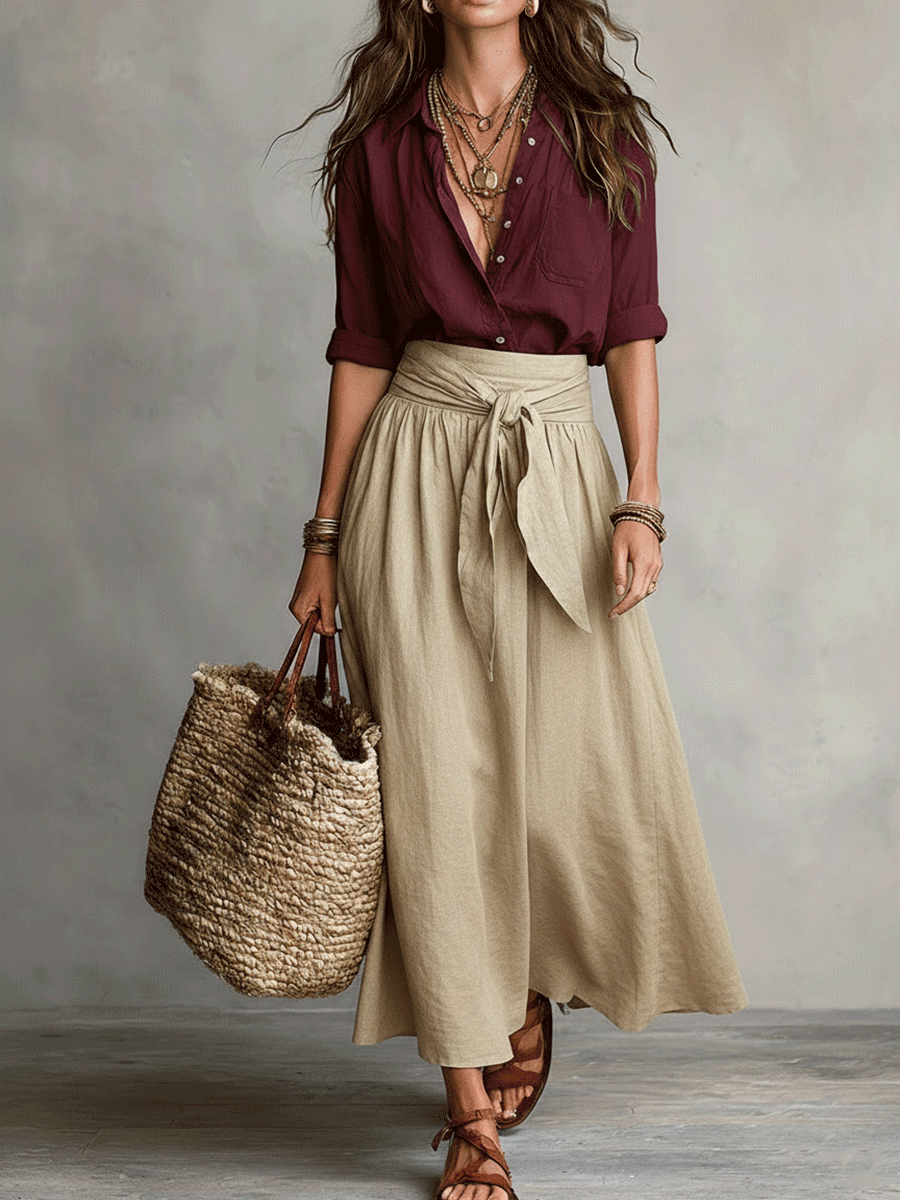 Completo Boho con Gonna