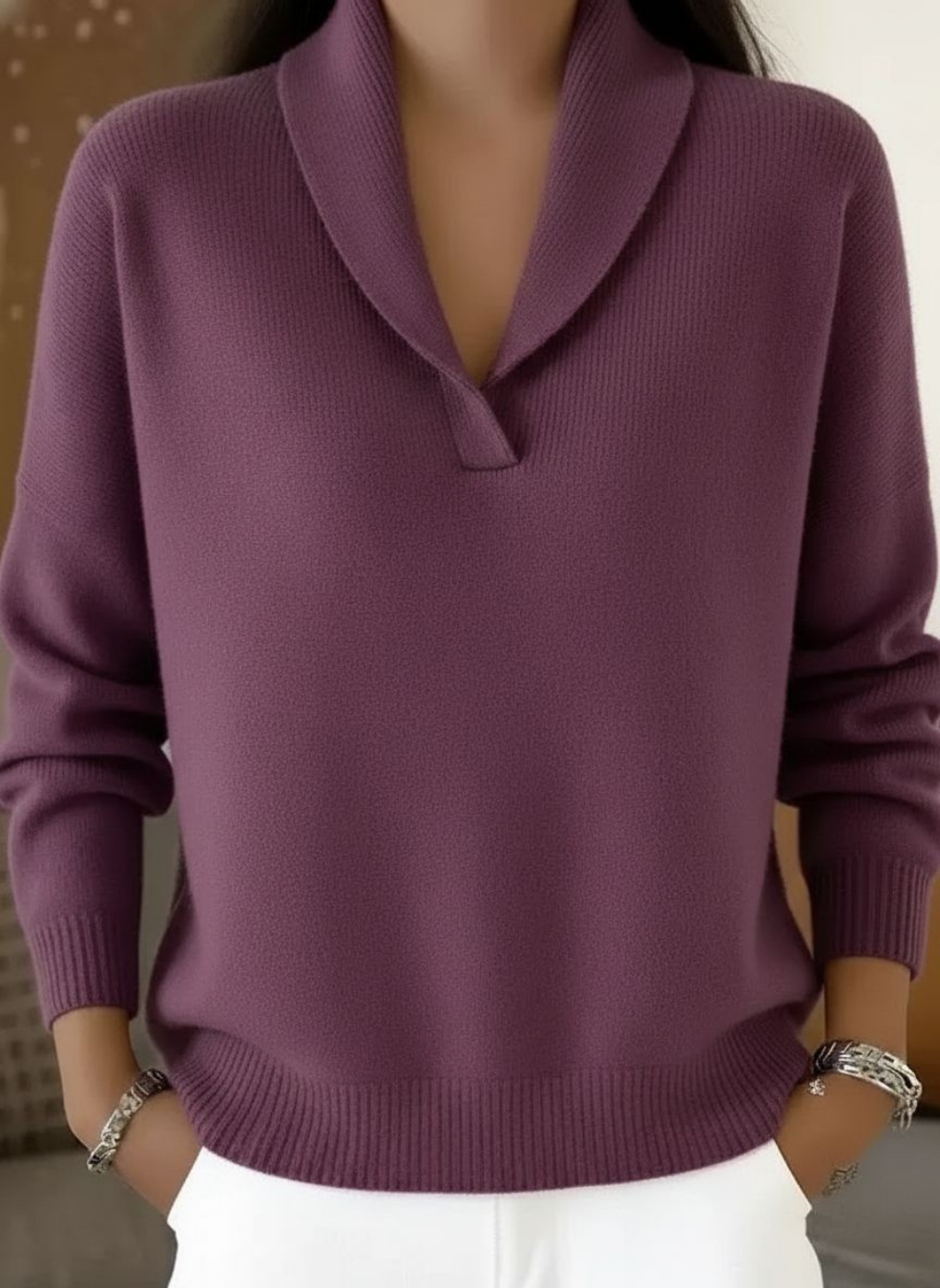 Nella | Maglione Morbido con Scollo a V