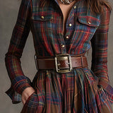 Giulietta | Abito Camicia Maxi a Quadri con Cintura