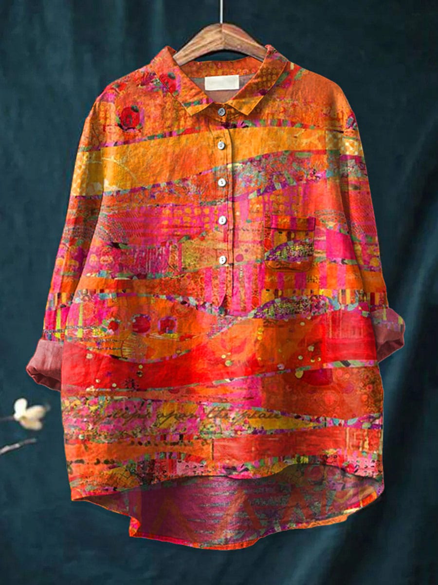 AURIELLE | BLUSA MULTICOLORE CON BOTTONI