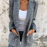 Vittoria — Blazer casual a quadri con revers