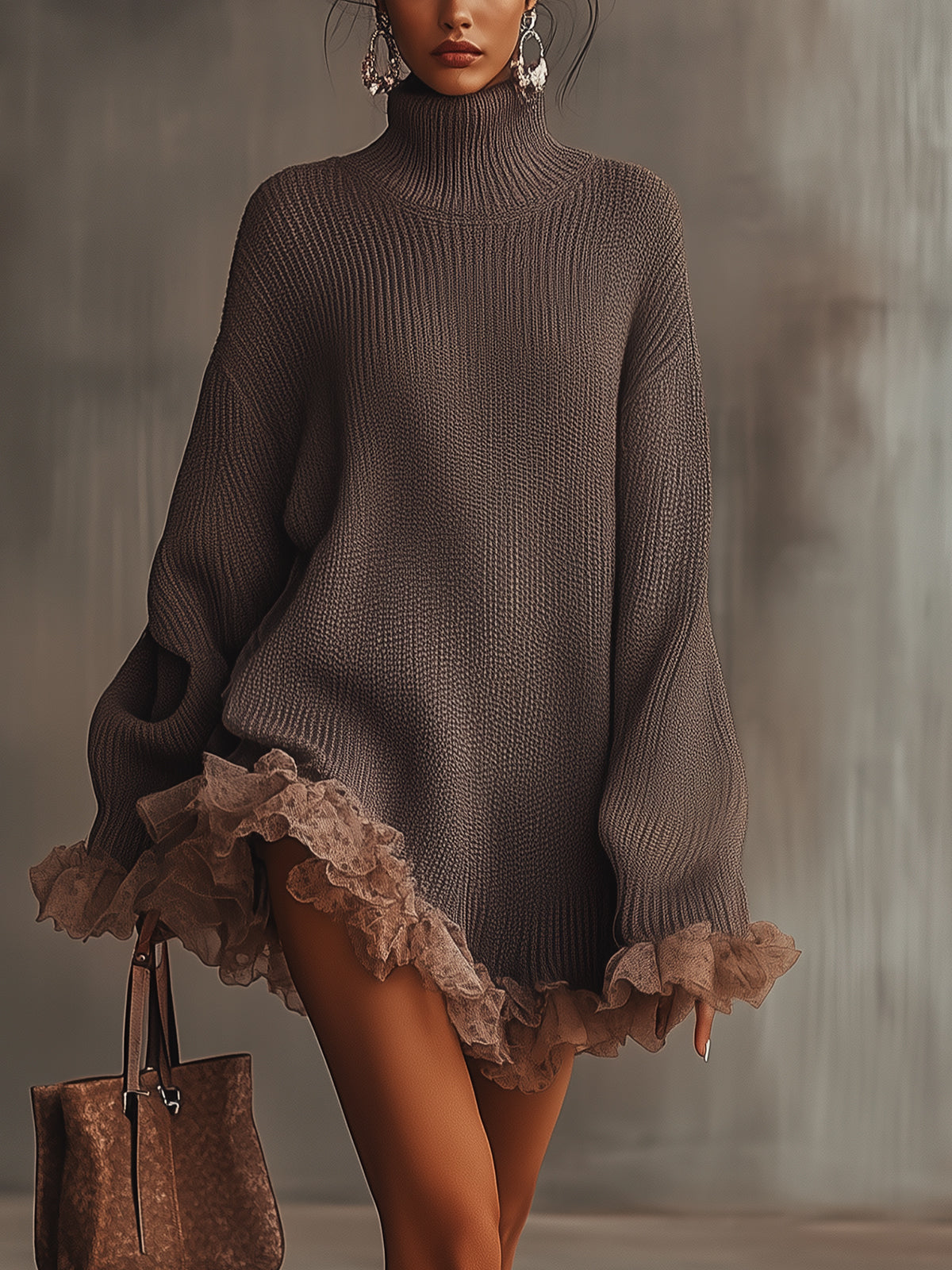 NINA | ABITO IN MAGLIA CON VOLANT