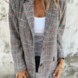 Vittoria — Blazer casual a quadri con revers