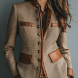 Verena™ — Giacca vintage con bordi decorativi e tasche