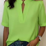 Élise | Blusa a Maniche Corte con Scollo a V