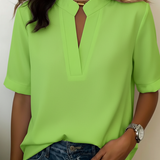 Élise | Blusa a Maniche Corte con Scollo a V