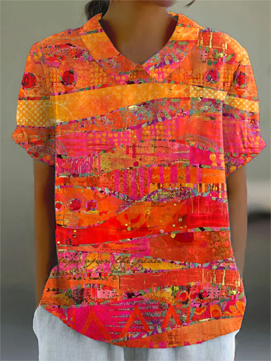 ISLA | CAMICIA CON STAMPA ASTRATTA