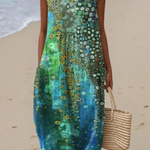 Abito Midi Senza Maniche Reef Multicolore