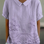LILY | CAMICIA RICAMATA A FIORI