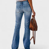 Jeans Flare Elasticizzati Retro Versatili Casual