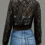 Colette | Giacca Donna Corta in Pizzo con Zip