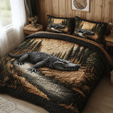 Coperta trapuntata 3 pezzi - Animali del bosco