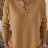 Ernesta | Maglione Henley in Maglia Morbida
