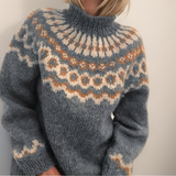 Carla | Maglione vintage in maglia con isola