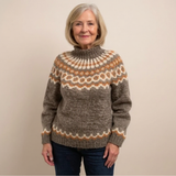 Carla | Maglione vintage in maglia con isola