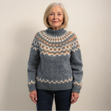 Carla | Maglione vintage in maglia con isola