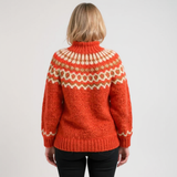 Carla | Maglione vintage in maglia con isola