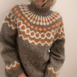 Carla | Maglione vintage in maglia con isola