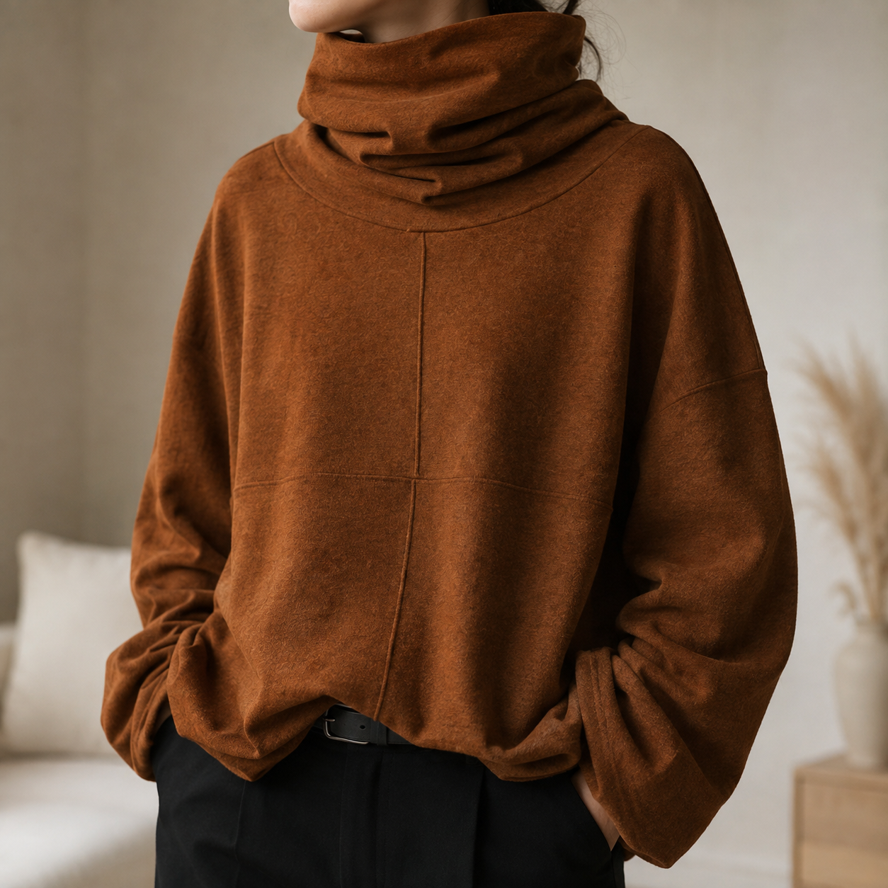 Uzeline | Maglione con Collo a Cowl