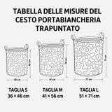 Cesto portabiancheria trapuntato con foglie d’autunno NCU0NNT1063