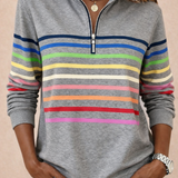 AURELIA | FELPA A RIGHE ZIP