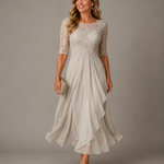 Rosa | Abito Midi in Pizzo
