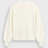 ROMILLY | MAGLIONE BIANCO CON MOTIVO A CUORE ROSSO