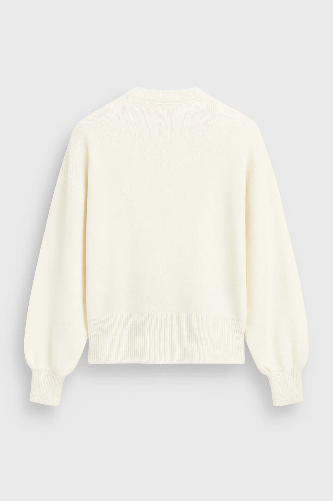 ROMILLY | MAGLIONE BIANCO CON MOTIVO A CUORE ROSSO