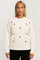 ROMILLY | MAGLIONE BIANCO CON MOTIVO A CUORE ROSSO