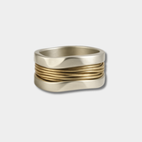 Maria – Silver ring with gold threads
