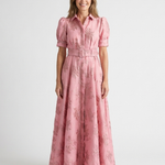 Xanthea | Abito Maxi Chemisier Floreale con Cintura