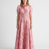 Xanthea | Abito Maxi Chemisier Floreale con Cintura