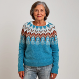 Elaine | Maglione vintage in maglia dallo stile isolano